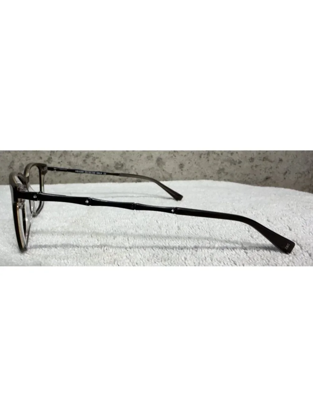 Helium HE4399 SBLK Black Dark Brown Square Eyeglasses Frames 53-16-140